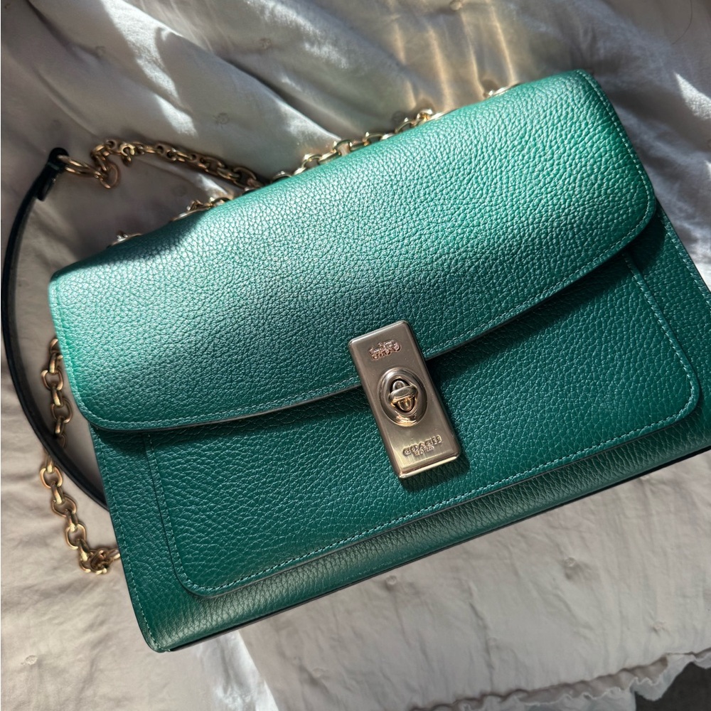 Coach Green leather handbag